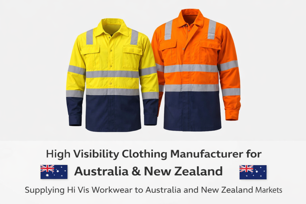 High visibility clothing manufacturer supplying hi vis workwear to Australia and New Zealand markets